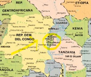 mapa ruanda burundi